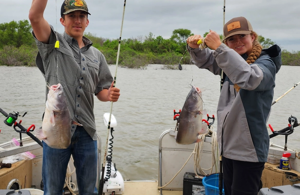 Lake-Tawakoni-Catfish-Report-April-2026 Lake Tawakoni catfishing report April 2026 blue and channel catfish caught using anchored fishing with fresh cut bait